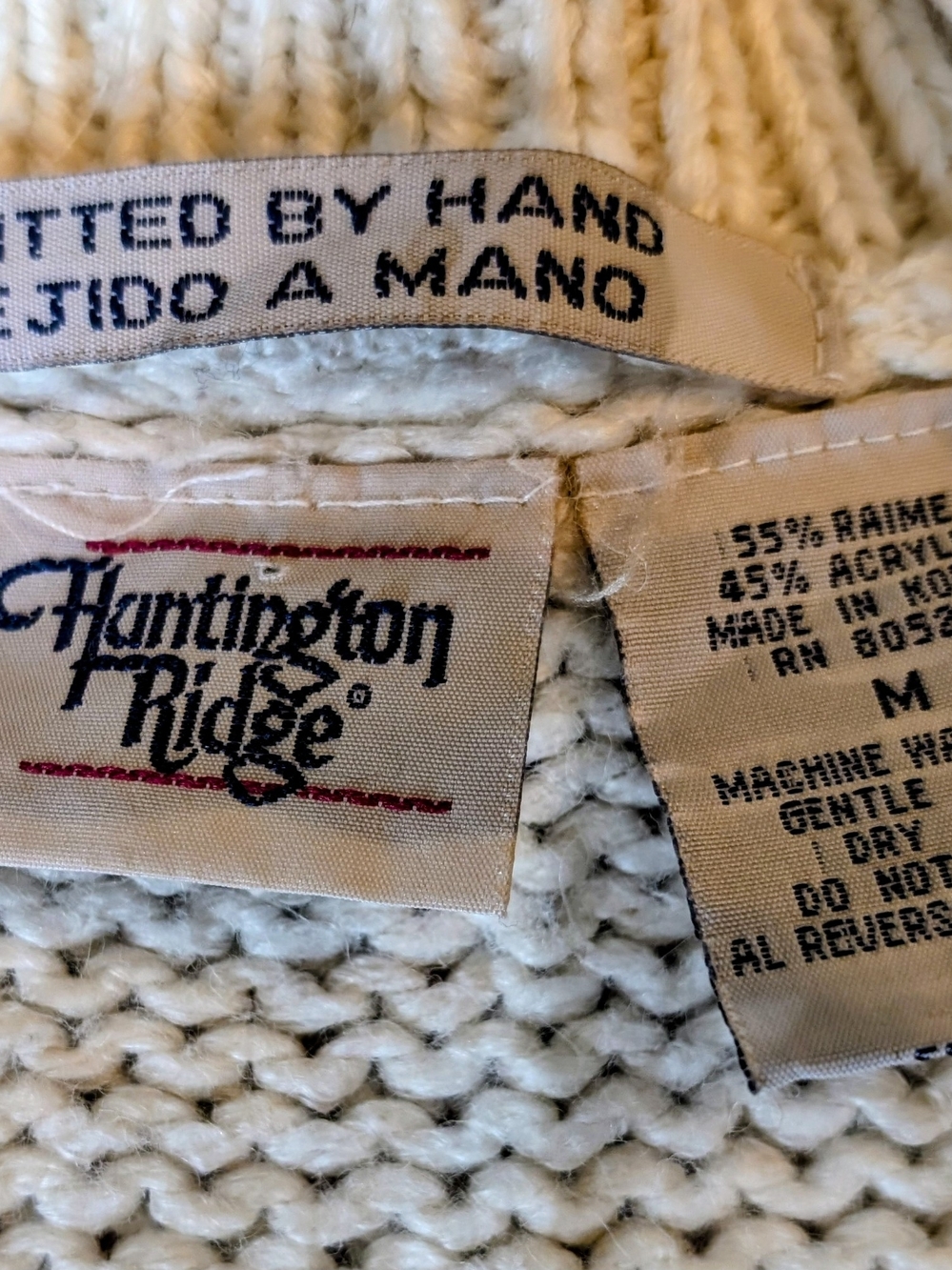 Huntington Ridge Vintage Hand-Knitted Boho Fringe Vest - Picture 2 of 2
